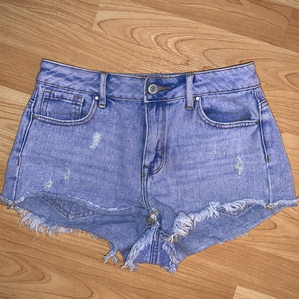 Pacsun Light Wash Jean Short 25